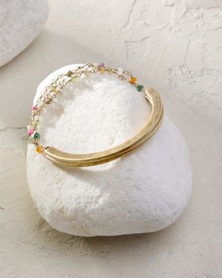 Martell Studio Multi-Stone & Brass Bracelet | Garnet Hill