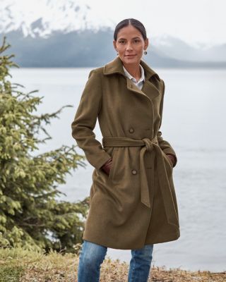 Colette Wool-Blend Trench Coat | Garnet Hill