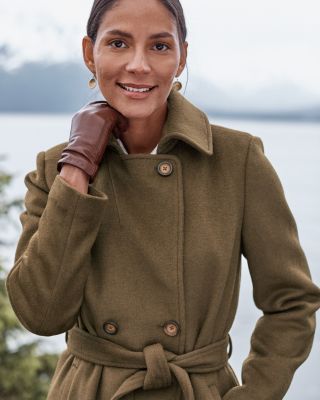 2025 Herlipto新作Wool-Blend Trench Coat Colette Wool-Blend Trench Coat | Garnet Hill