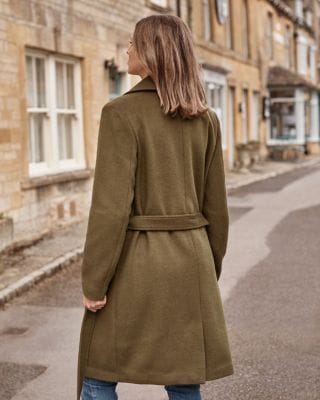 Colette Wool-Blend Trench Coat | Garnet Hill