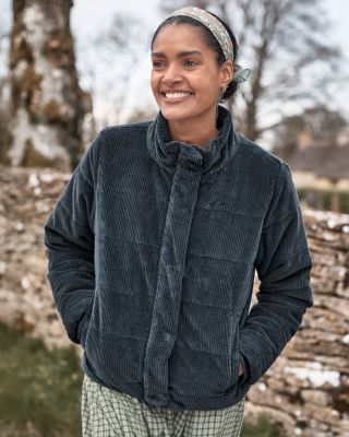 Arlo Organic-Cotton Corduroy Puffer Coat | Garnet Hill