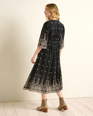 Lana Organic-Cotton Embroidered Dress | Garnet Hill