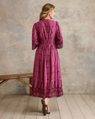 Lana Organic-Cotton Embroidered Dress | Garnet Hill