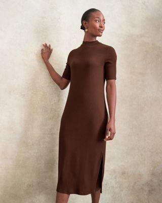 Dani Rib-Knit Midi Dress | Garnet Hill