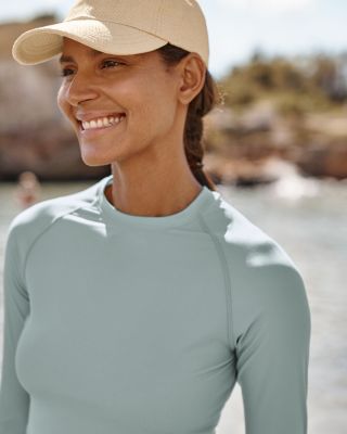 prAna Saltwater Blue Rashguard | Garnet Hill
