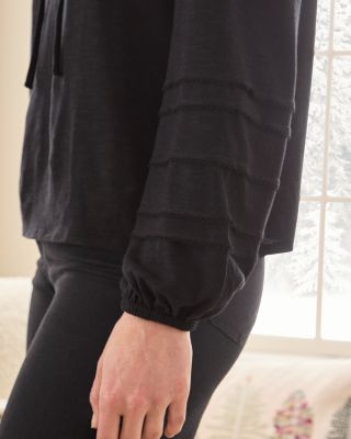 Cassia Picot-Trim Knit Top | Garnet Hill