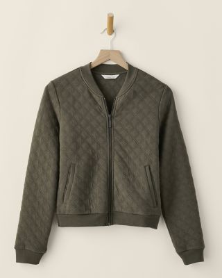 Zen Jacquard Knit Bomber | Garnet Hill