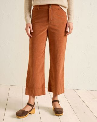Marie Corduroy Cropped Trousers | Garnet Hill