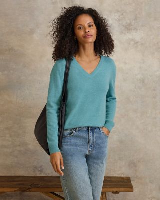 Essential Cashmere V-Neck Sweater | Garnet Hill