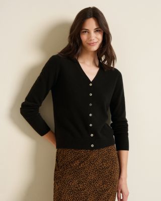 Brighton Cashmere V-Neck Cardigan | Garnet Hill