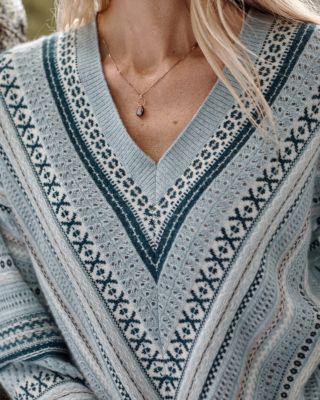 【美品】NICENESS GAVIN 23SS Recycled-Cashmere Fair Isle V-Neck Sweater | Garnet Hill