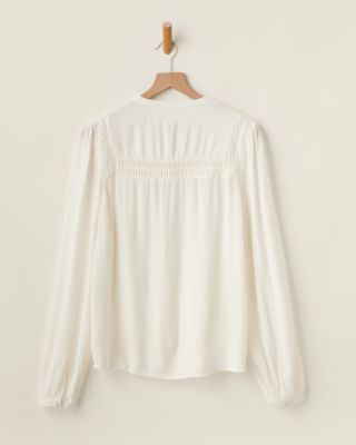 Lily ECOVERO™ Pintuck Blouse | Garnet Hill