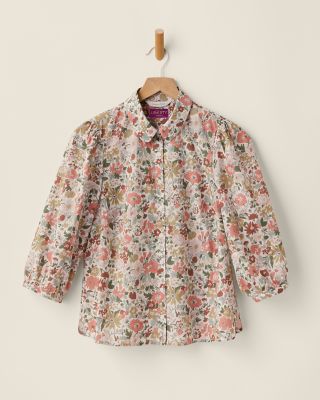 Pippa Organic-Cotton Blouse — Made with Liberty Fabric | Garnet Hill