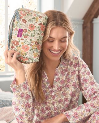 Quilted Cosmetic Bags (Set of 2) — Made with Liberty Fabric