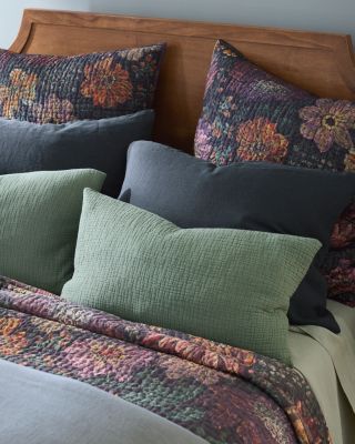 Delilah Floral Hand-Stitched Organic-Cotton Quilt | Garnet Hill