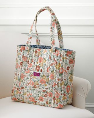 Quilted Tote Bag — Made with Liberty Fabric | Garnet Hill
