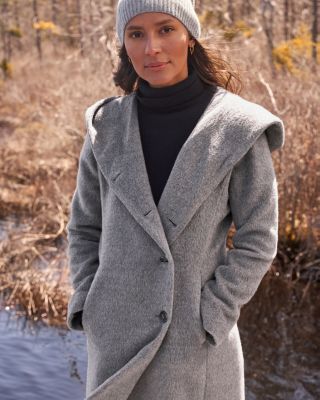 Cole Haan Alpaca-Blend Hooded Coat | Garnet Hill