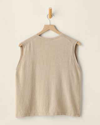 EILEEN FISHER Organic Linen Cotton Tie-Waist Sweater Vest
