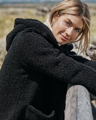 Andrew Marc Faux-Sherpa Hooded Duffle Coat | Garnet Hill