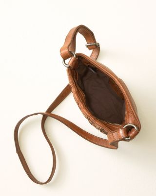 Latico Woven-Leather Cross-Body Bucket Bag | Garnet Hill