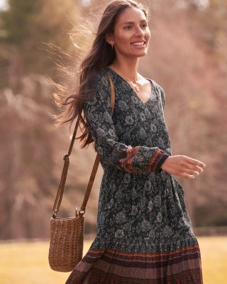 Latico Woven-Leather Cross-Body Bucket Bag | Garnet Hill