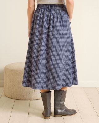 Serena Organic-Cotton Flannel Skirt | Garnet Hill