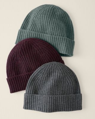 Garnet hill cashmere beanie Cashmere Ribbed Hat | Garnet Hill main image 4