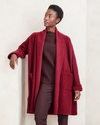 Eileen fisher sale shawl collar jacket