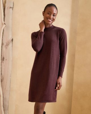 EILEEN FISHER Merino Mock-Neck Dress | Garnet Hill