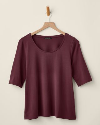 EILEEN FISHER Stretch TENCEL™ Jersey Swing Top | Garnet Hill