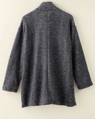 EILEEN FISHER Organic-Cotton Twisted Terry Stand-Collar Jacket