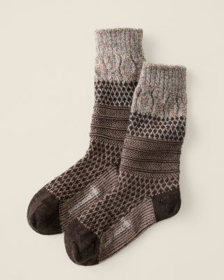 Smartwool® Everyday Cozy Popcorn Cable Crew Socks | Garnet Hill