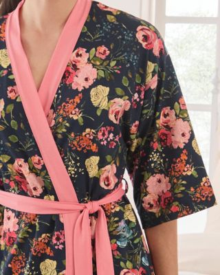 Asian Wrap Organic-Cotton Robe | Garnet Hill