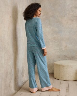Skye Mixed-Print Long-Sleeve Pajamas | Garnet Hill