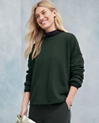 EILEEN FISHER Organic-Cotton French Terry Popover