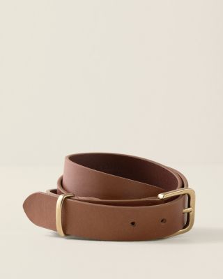 Garnet Hill Brown Leather Belt Made in Italy Slim Bronze Buckle Size M 41311 NEW GARNET HILL Italian LEATHER SKINNY BELT SIZE L | eBay main image 4
