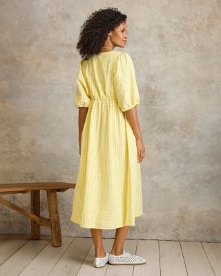 cotton seersucker dress Natasha Organic Cotton Seersucker Dress - 2