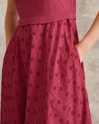 mixed media dress LNA Women's Kenni Mixed Media Dress, Size Small, Tan main image 1
