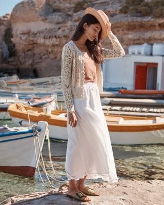 Karolina Organic-Cotton Voile Skirt | Garnet Hill