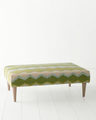 Dash & Albert Upholstered Rug Bench Hill
