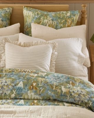 M*M様 ガーナイト Menagerie Hemstitched Linen & Organic-Cotton Duvet Cover | Garnet Hill