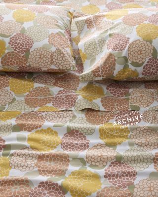 Zinnia Classic Satin-Stitch Organic-Cotton Percale Sheet Set
