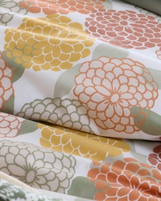 Grant E Ones E SHEET シングル 100x200 Zinnia Classic Satin-Stitch Organic-Cotton Percale Sheet Set
