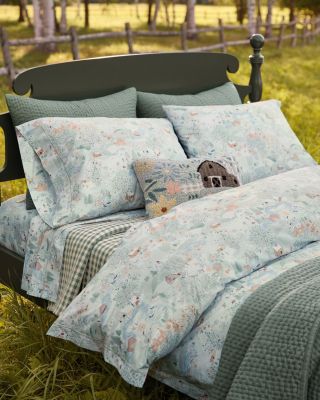 Franconia Classic Satin-Stitch Organic-Cotton Percale Sheet Set
