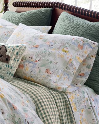 Franconia Classic Satin-Stitch Organic-Cotton Percale Sheet Set