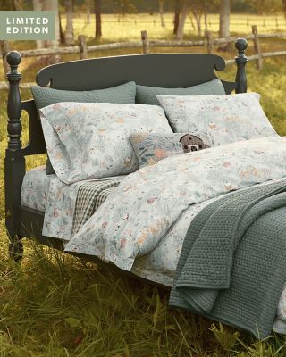 Franconia Classic Satin-Stitch Organic-Cotton Percale Duvet Cover