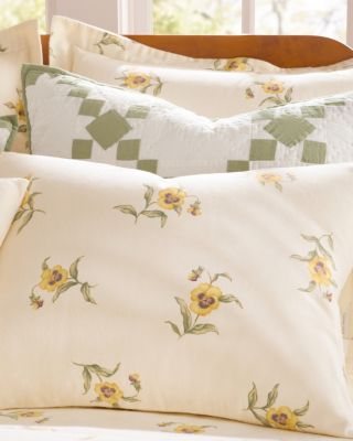 Signature Pansy Flannel Sheet Set | Garnet Hill
