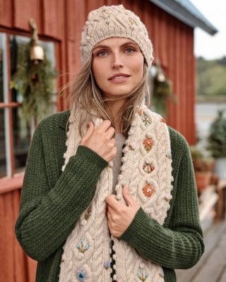 French Knot Narrow Tilly Scarf | Garnet Hill