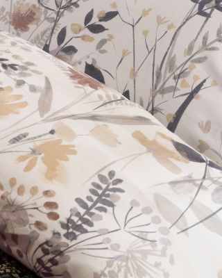 Wildflower Hemstitched Linen & Organic-Cotton Duvet Cover | Garnet Hill