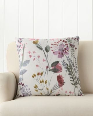Wildflower Hemstitched Linen & Organic-Cotton Pillow Cover | Garnet Hill - Organic Cotton Pillow Covers For Sofa